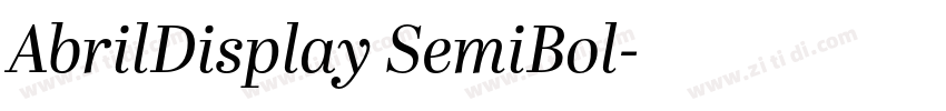 AbrilDisplay SemiBol字体转换